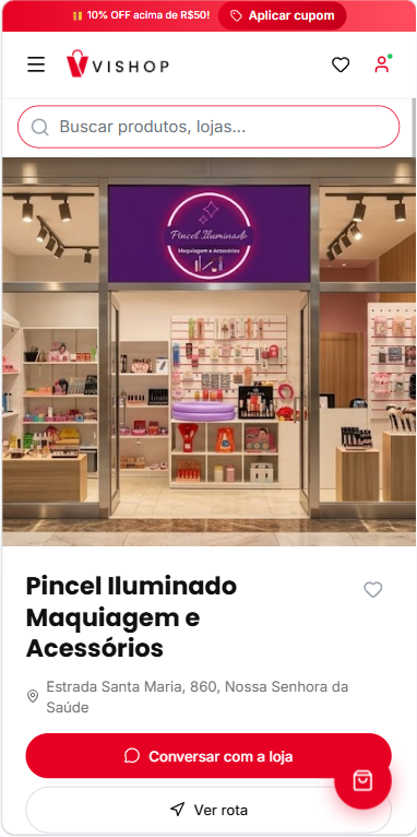 Loja Pincel Iluminado Maquiagem e Acessórios na VISHOP